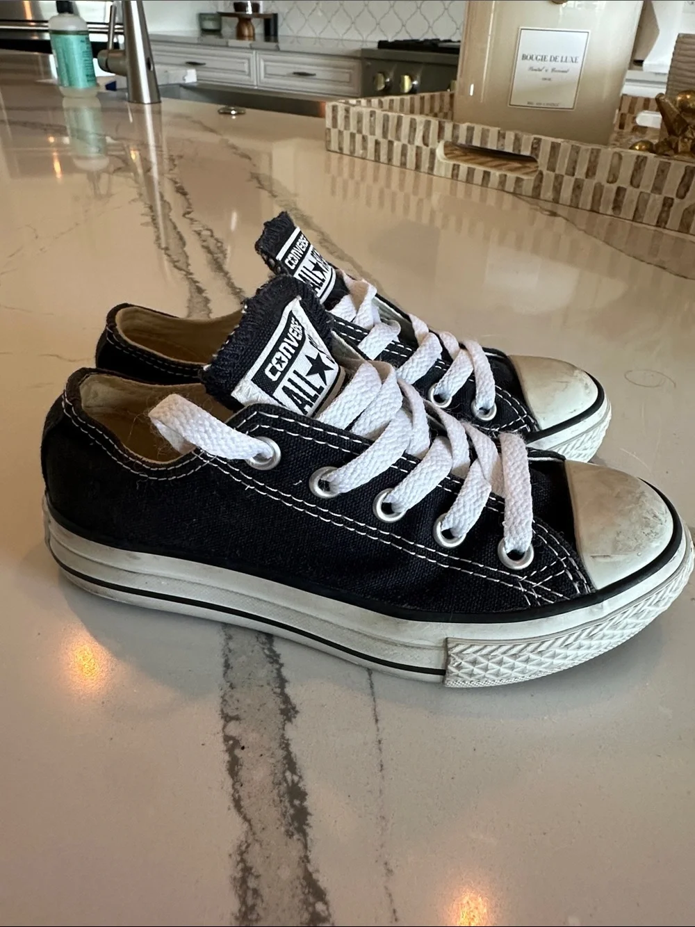 Converse Kids Black and White All Star Low Top Sneakers